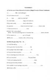 English Worksheet: Choose the correct form