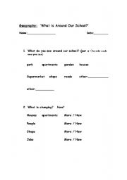 English Worksheet: Geography