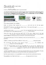 English Worksheet: peter and the wolf