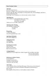 English Worksheet: Informal and Business Letters