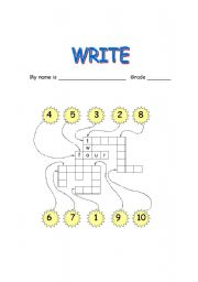 English worksheet: NUMBERS