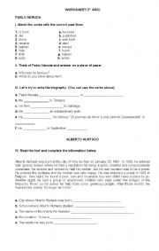 English worksheet: people from the past