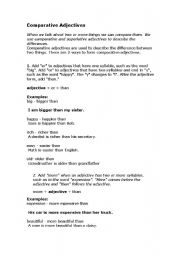English Worksheet: Comparative adjectives
