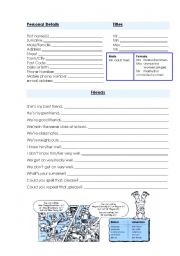 English Worksheet: Meeting People