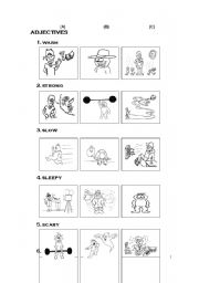 English Worksheet: adjectives test