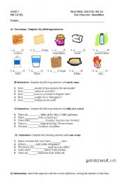 English Worksheet: quiz quantifiers