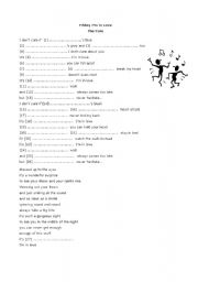 English Worksheet: Friday Im in love