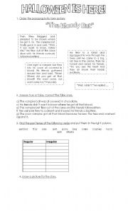 English Worksheet: The Blody Bat