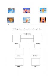 English Worksheet: The Jetsons - family tree