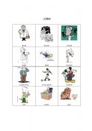 English Worksheet: Jobs Vocabulary Sheet