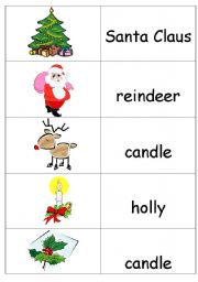 English Worksheet: christmas bingo