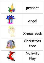 English Worksheet: christmas bingo