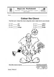 English Worksheet: Colours