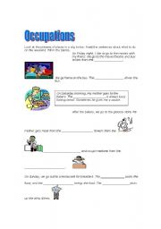 English worksheet: Occupations worksheet
