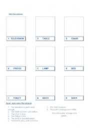 English Worksheet: furnitures