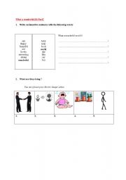 English Worksheet: What a wonderful world (L.Armstrong) Part2