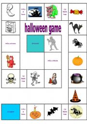 English Worksheet: halloween game