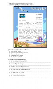 English Worksheet: A postcard