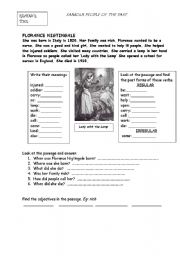 English Worksheet: past readin