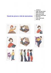 English Worksheet: Match the pictures