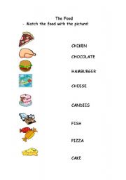 English worksheet: The Food