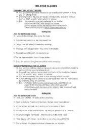 English Worksheet: Relative Clauses