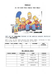 English worksheet: DO YOU KNOW THIS FAMILY VERY WELL?