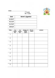 English Worksheet: Test Papers Coversheet