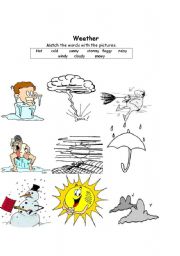 English worksheet: weather