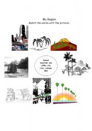 English Worksheet: landscapes