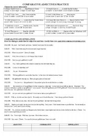 English Worksheet: Comparative