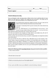 English Worksheet: Eating disorders