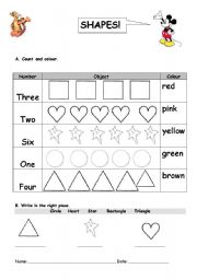 English Worksheet: Shapes