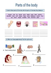 English Worksheet: Parts of the BODY 