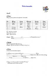 school timetables pairwork