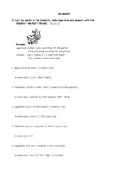 English Worksheet: grammar revision
