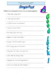 English worksheet: simple past