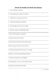 Comparatives and superlatives (Error analysis)