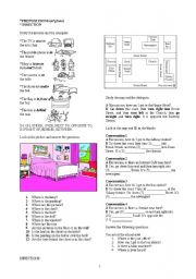 English Worksheet: Prepostions of place and Directions