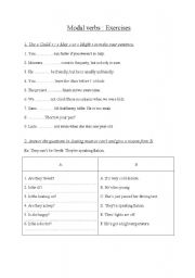 English worksheet: Modal verbs