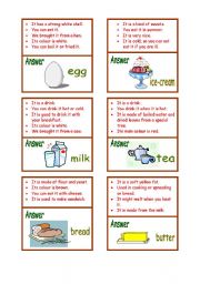 food activity cards