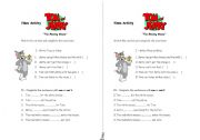 English Worksheet: video activity: Tom & Jerry