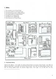 English Worksheet: DIRECTIONS