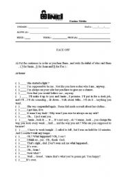 English Worksheet: Face Off  Movie activity