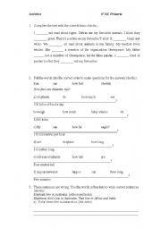 English Worksheet: Choose the best form of TO BE. 