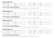 English worksheet: Doing sums (0 - 20)