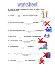 English Worksheet: present simple