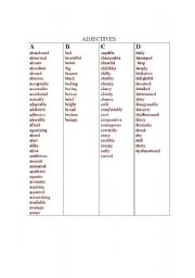 English worksheet: Adjectives 