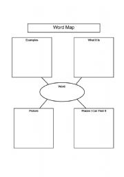 English worksheet: WORD MAP (Graphic Organizer)