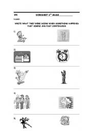 English worksheet: Practicing past tense